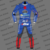 Alex Rins Team Suzuki MotoGP 2022 Motorcycle Leather Race Suit Back